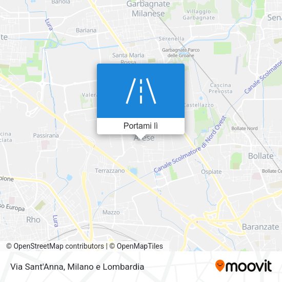 Mappa Via Sant'Anna