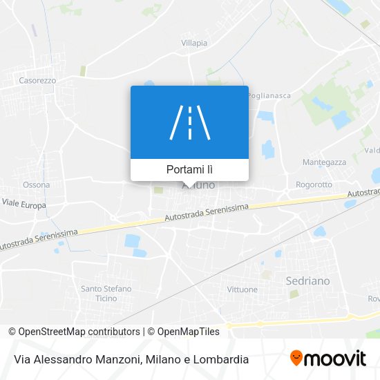 Mappa Via Alessandro Manzoni