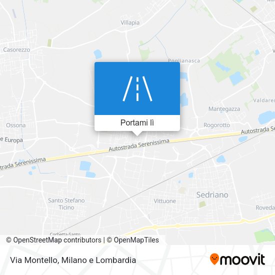 Mappa Via Montello