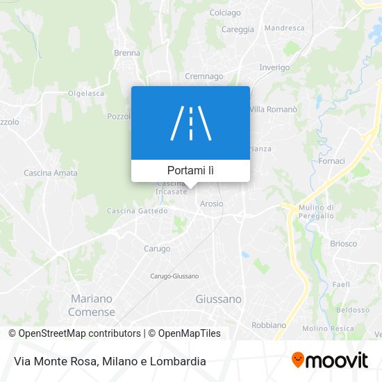 Mappa Via Monte Rosa
