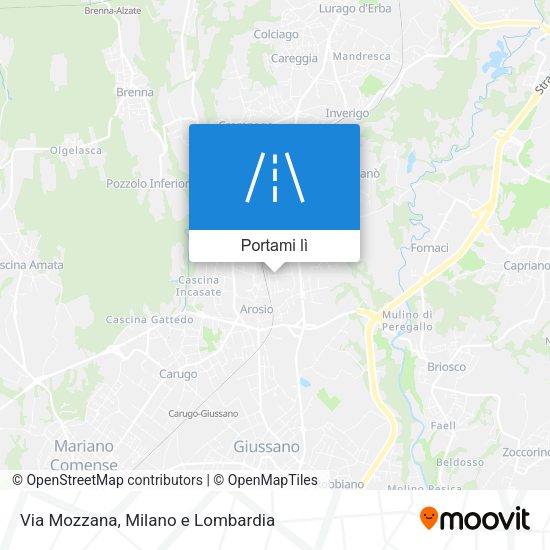 Mappa Via Mozzana