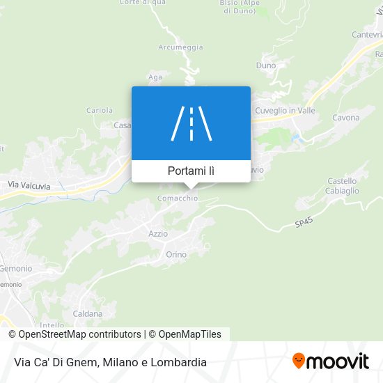 Mappa Via Ca' Di Gnem