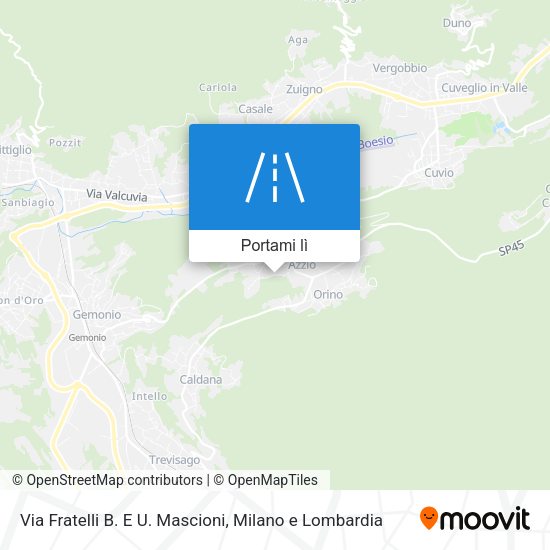 Mappa Via Fratelli B. E U. Mascioni