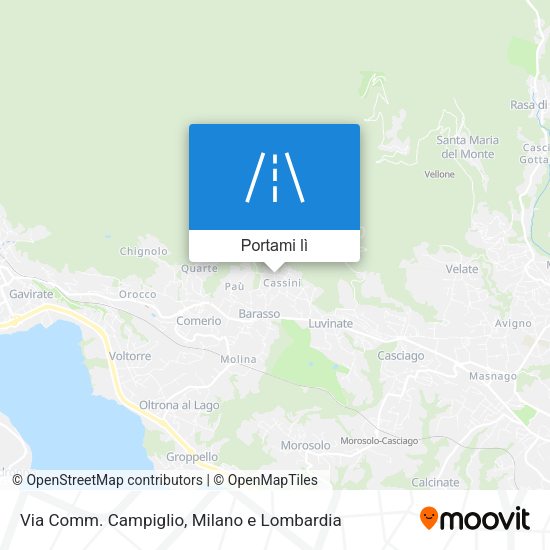 Mappa Via Comm. Campiglio