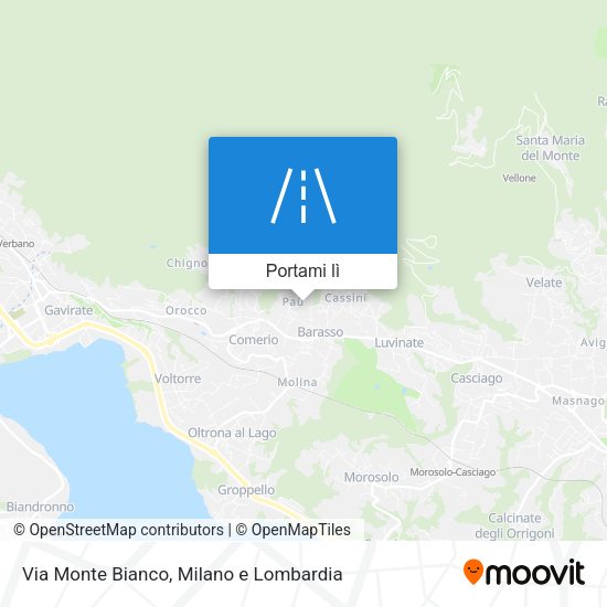 Mappa Via Monte Bianco