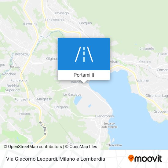 Mappa Via Giacomo Leopardi