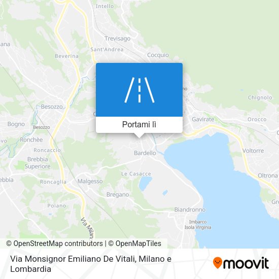 Mappa Via Monsignor Emiliano De Vitali