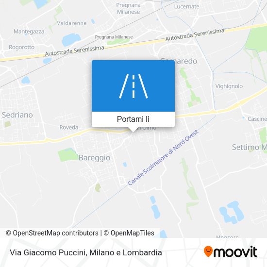 Mappa Via Giacomo Puccini