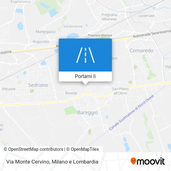 Mappa Via Monte Cervino
