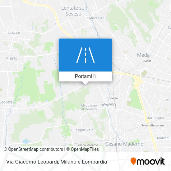 Mappa Via Giacomo Leopardi