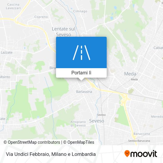 Mappa Via Undici Febbraio