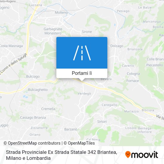 Mappa Strada Provinciale Ex Strada Statale 342 Briantea