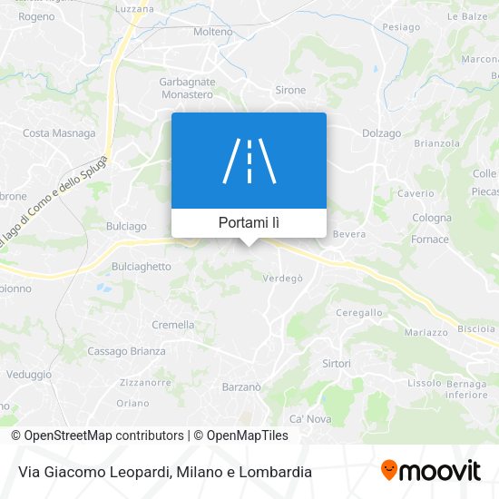 Mappa Via Giacomo Leopardi