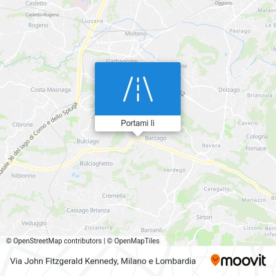 Mappa Via John Fitzgerald Kennedy