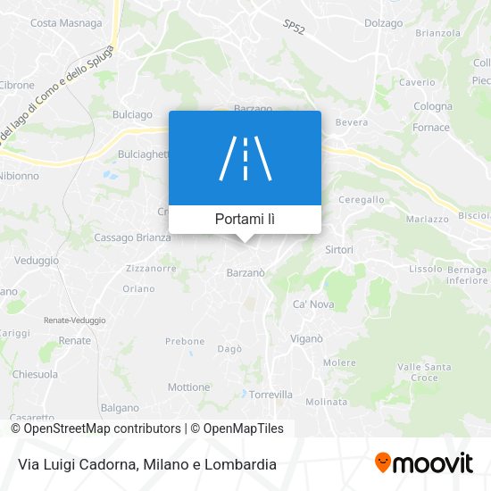 Mappa Via Luigi Cadorna