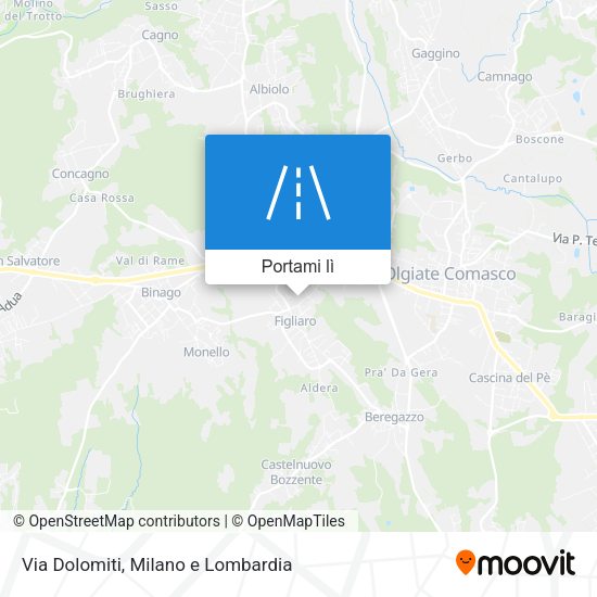 Mappa Via Dolomiti