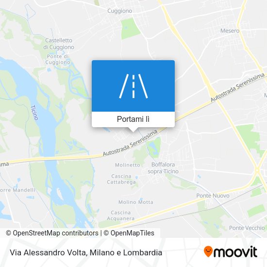 Mappa Via Alessandro Volta