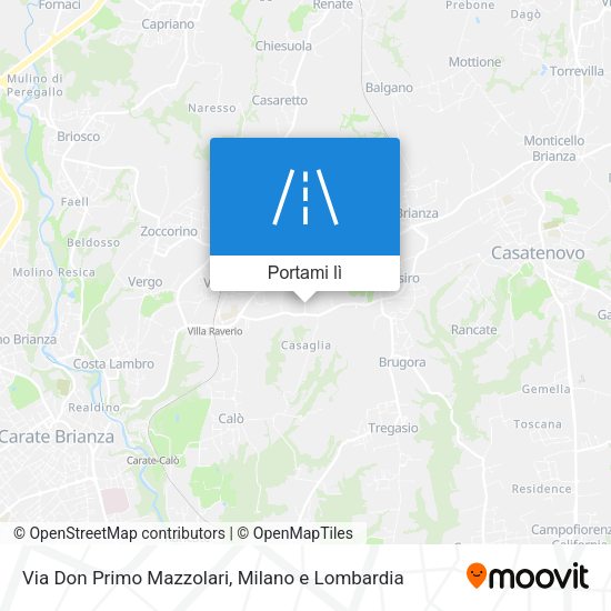 Mappa Via Don Primo Mazzolari
