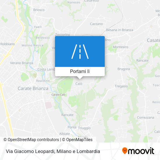 Mappa Via Giacomo Leopardi