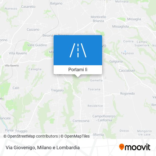 Mappa Via Giovenigo