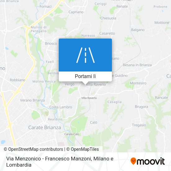 Mappa Via Menzonico - Francesco Manzoni