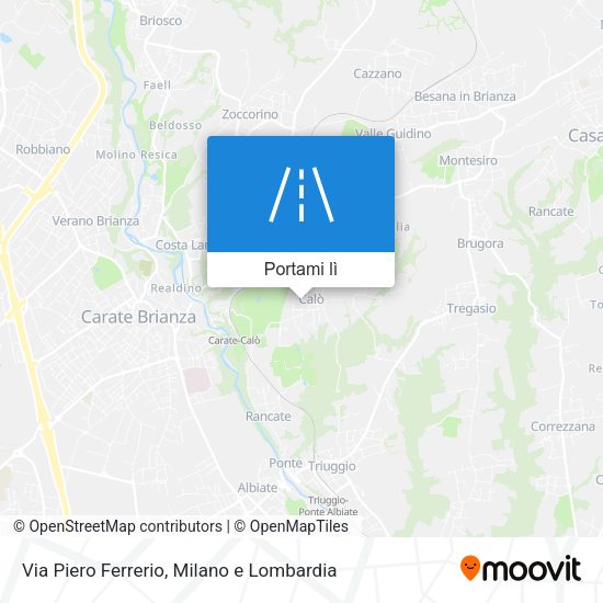 Mappa Via Piero Ferrerio