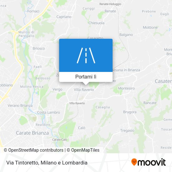 Mappa Via Tintoretto