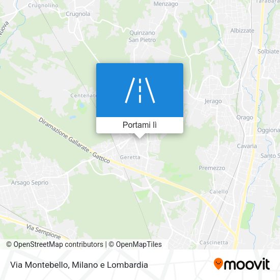 Mappa Via Montebello