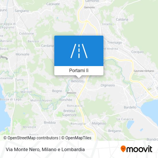 Mappa Via Monte Nero