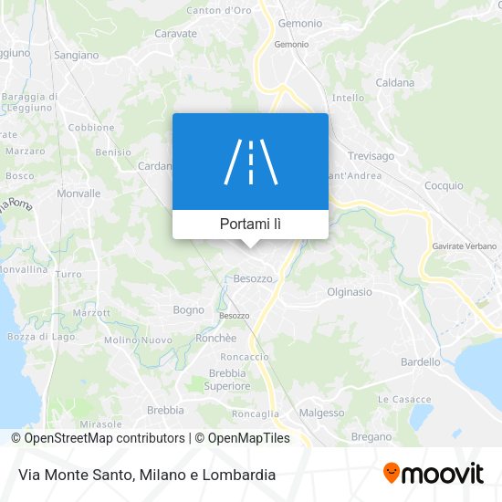 Mappa Via Monte Santo