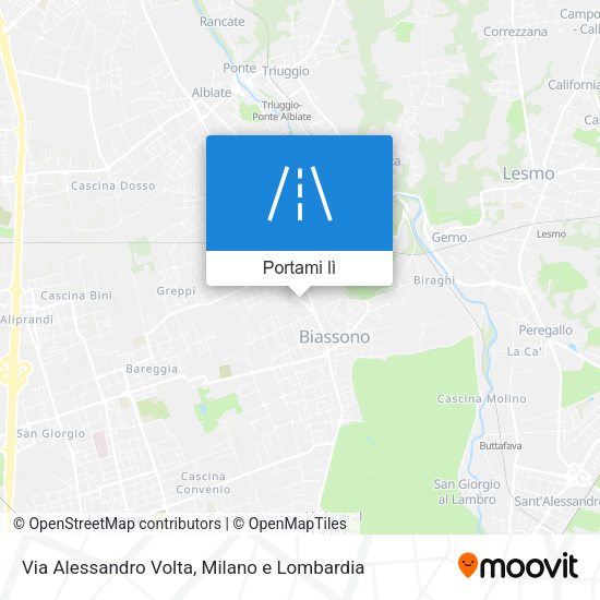 Mappa Via Alessandro Volta