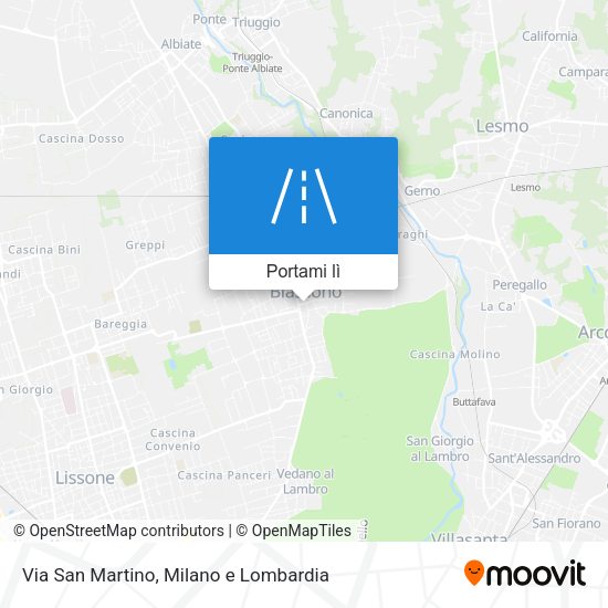 Mappa Via San Martino