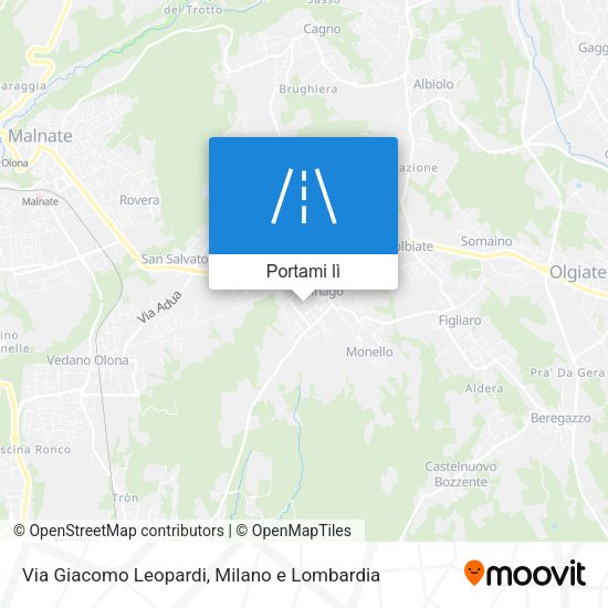 Mappa Via Giacomo Leopardi