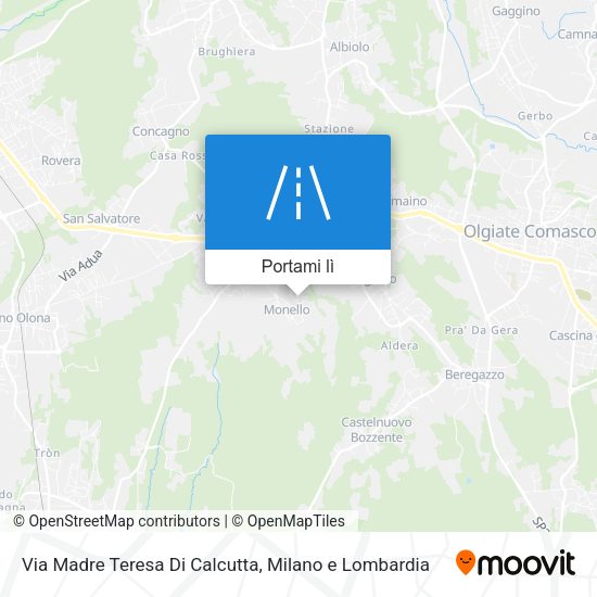 Mappa Via Madre Teresa Di Calcutta