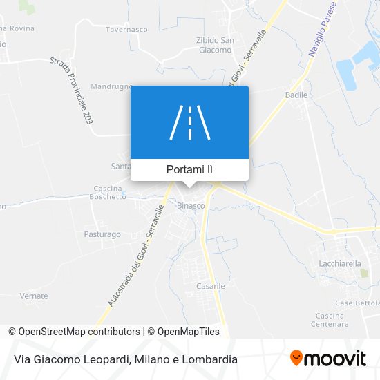 Mappa Via Giacomo Leopardi