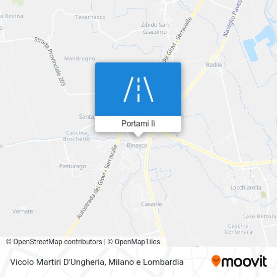 Mappa Vicolo Martiri D'Ungheria