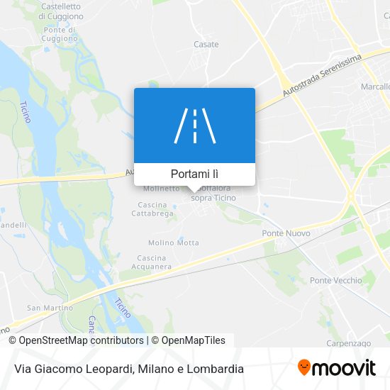 Mappa Via Giacomo Leopardi