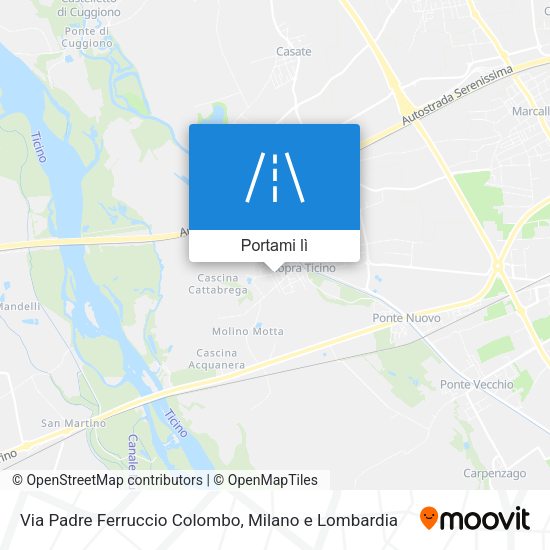 Mappa Via Padre Ferruccio Colombo