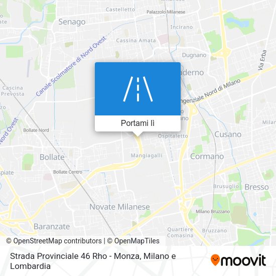 Mappa Strada Provinciale 46 Rho - Monza