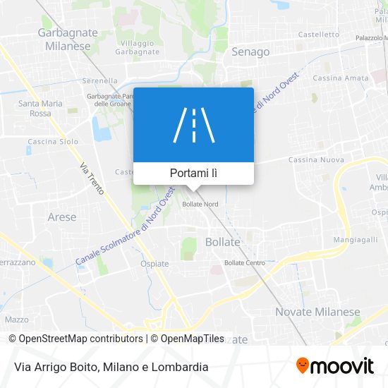 Mappa Via Arrigo Boito