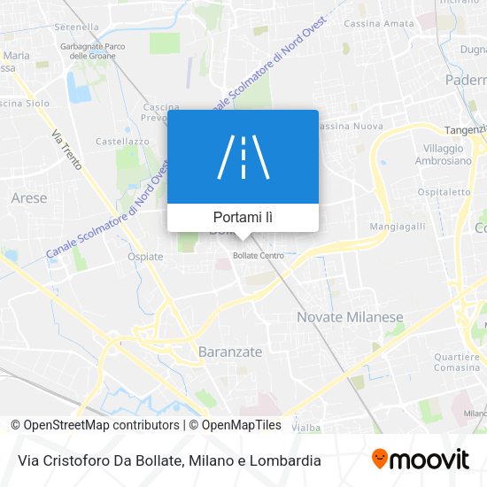 Mappa Via Cristoforo Da Bollate