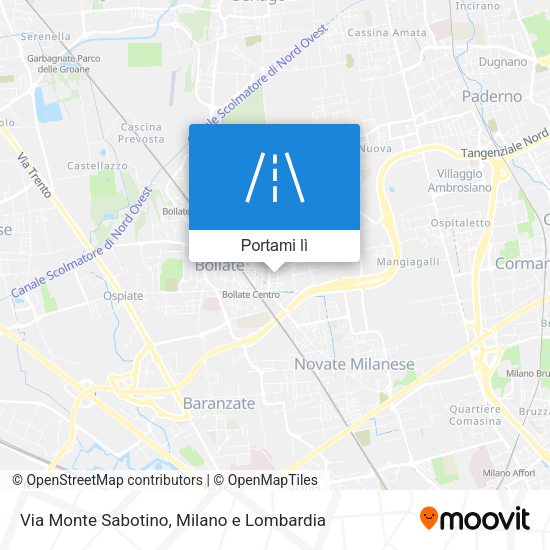 Mappa Via Monte Sabotino