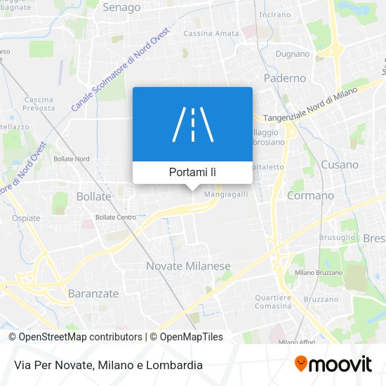 Mappa Via Per Novate
