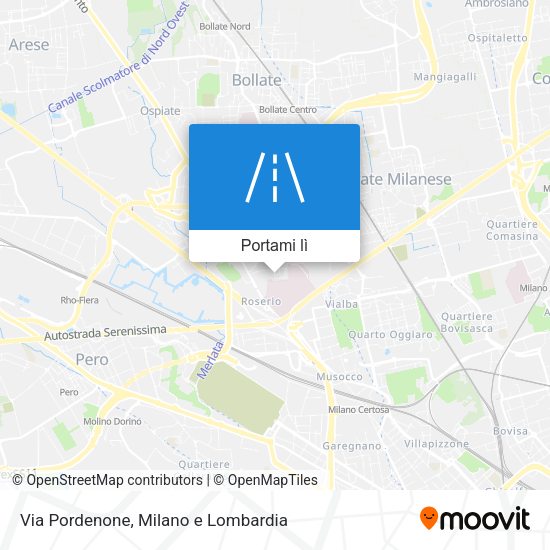 Mappa Via Pordenone