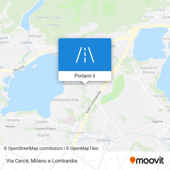 Mappa Via Cercè
