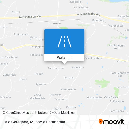 Mappa Via Ceregana