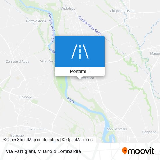Mappa Via Partigiani