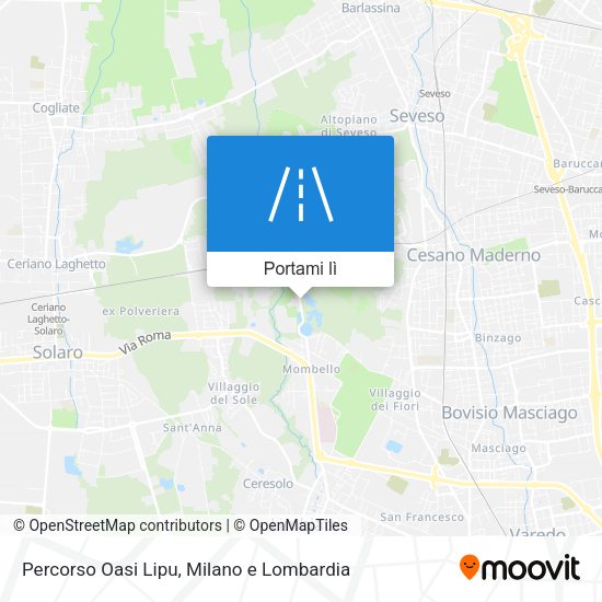 Mappa Percorso Oasi Lipu