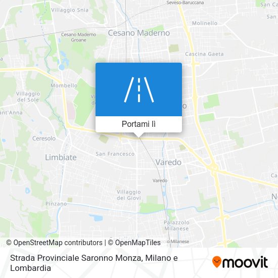 Mappa Strada Provinciale Saronno Monza