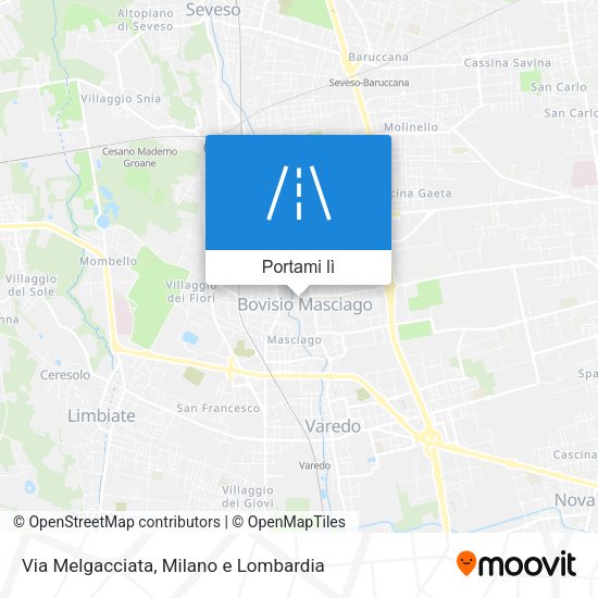 Mappa Via Melgacciata